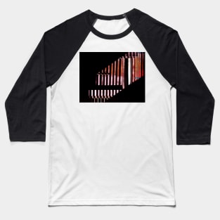 Corrugated iron shadows, Tokyo, Japan Baseball T-Shirt